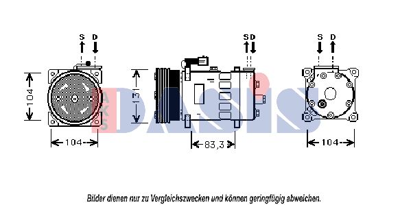 AKS DASIS Kompressori, ilmastointilaite 853640N